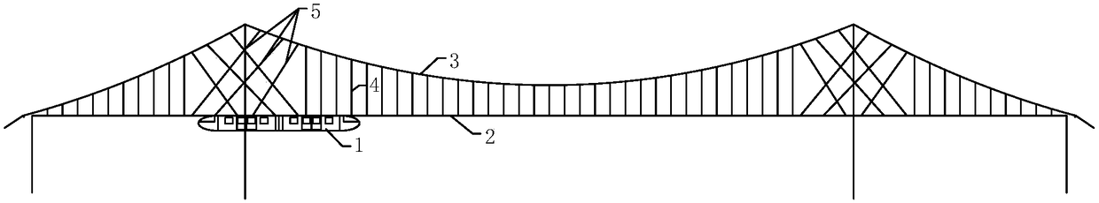 Flexible supporting structure for bridge special for suspension type air express