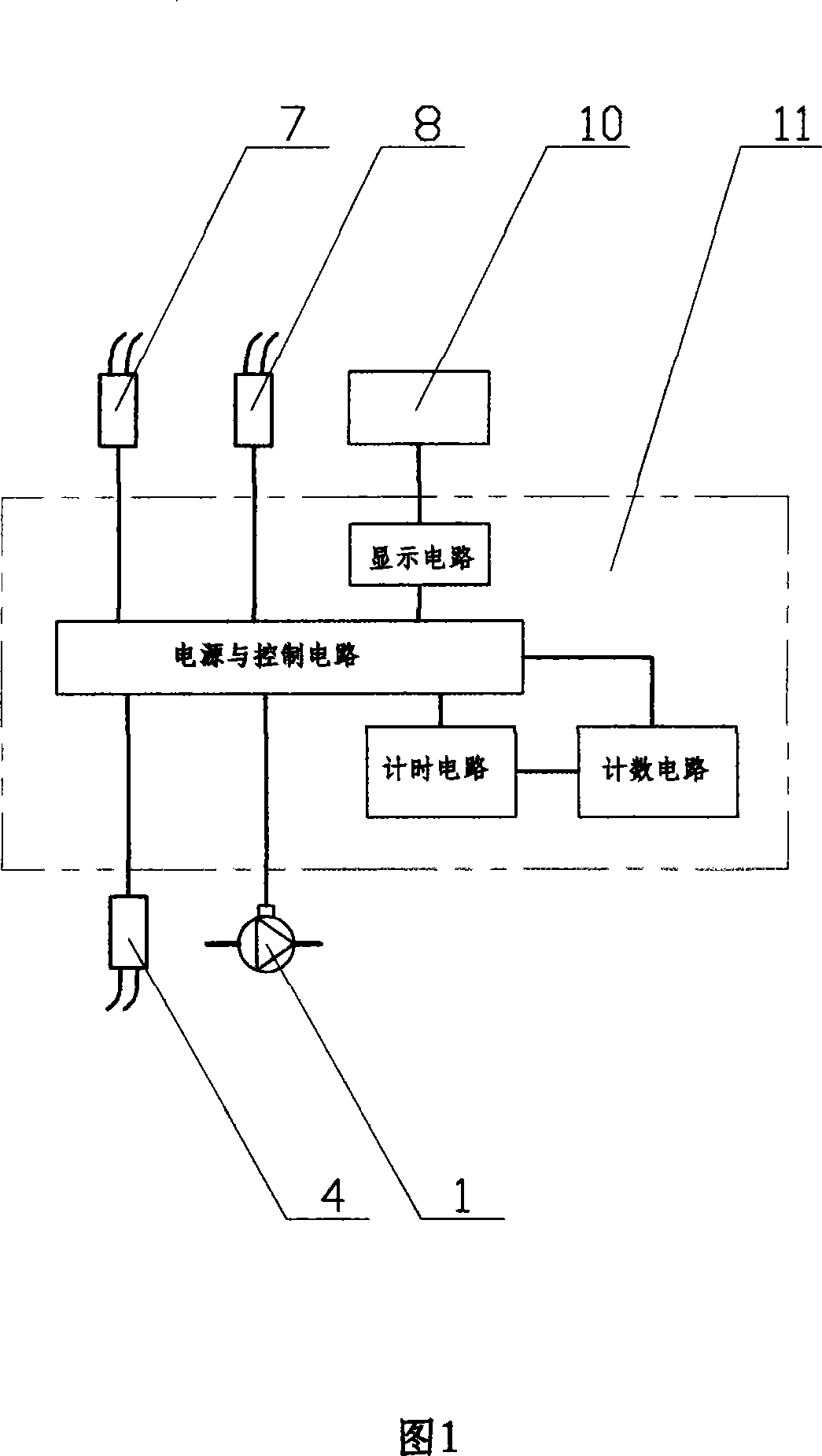 Filter element service life detecting method and device of water purifier specially for drinking-water machine with power