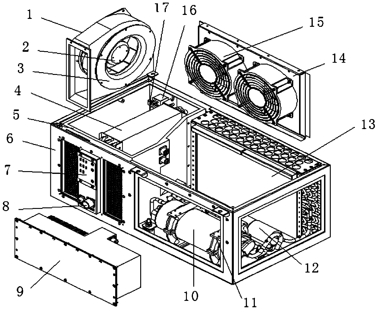 Vehicle-mounted air conditioning device with improved structure