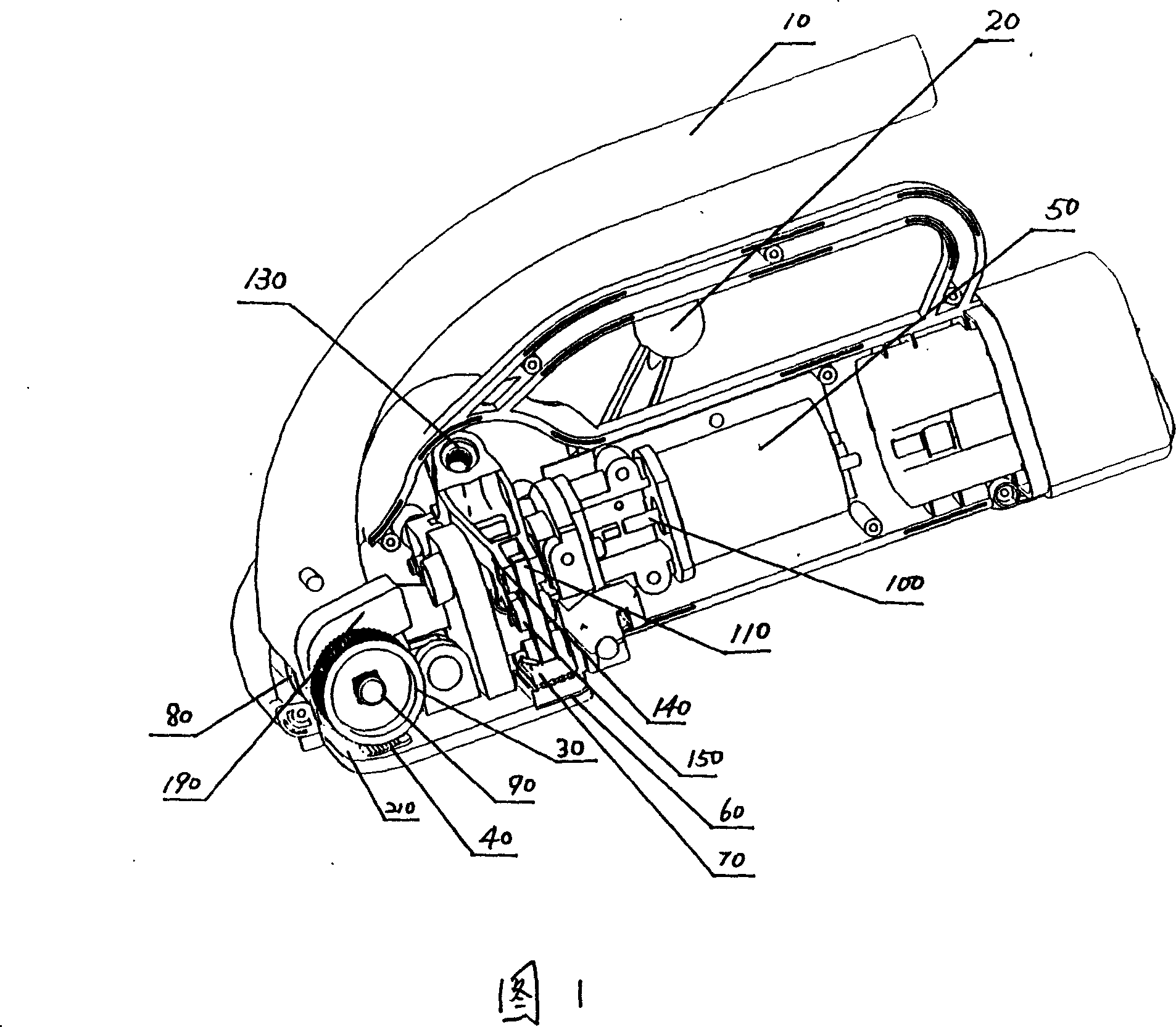 Technique for manufacturing packer with belt press and mechanism for loosing belt setup independently