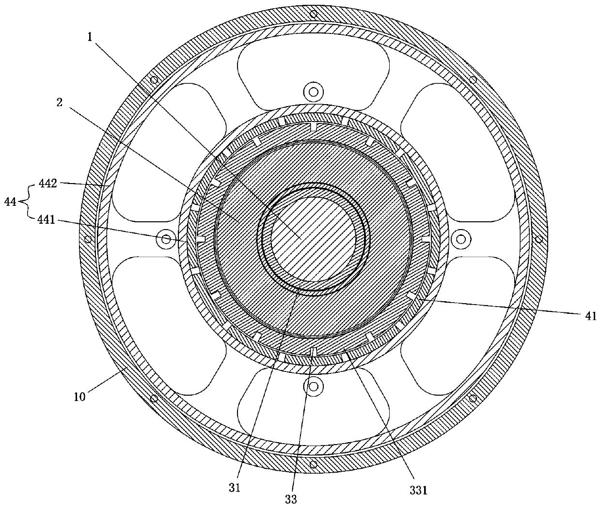 Sliding torque-changing motor