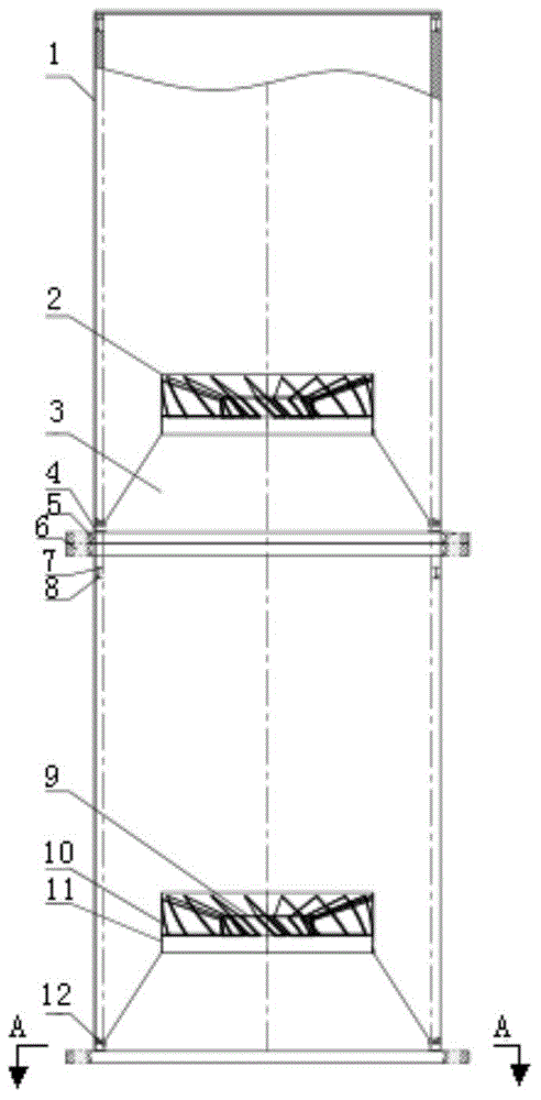 Dedusting and demisting device of spiral flow plate