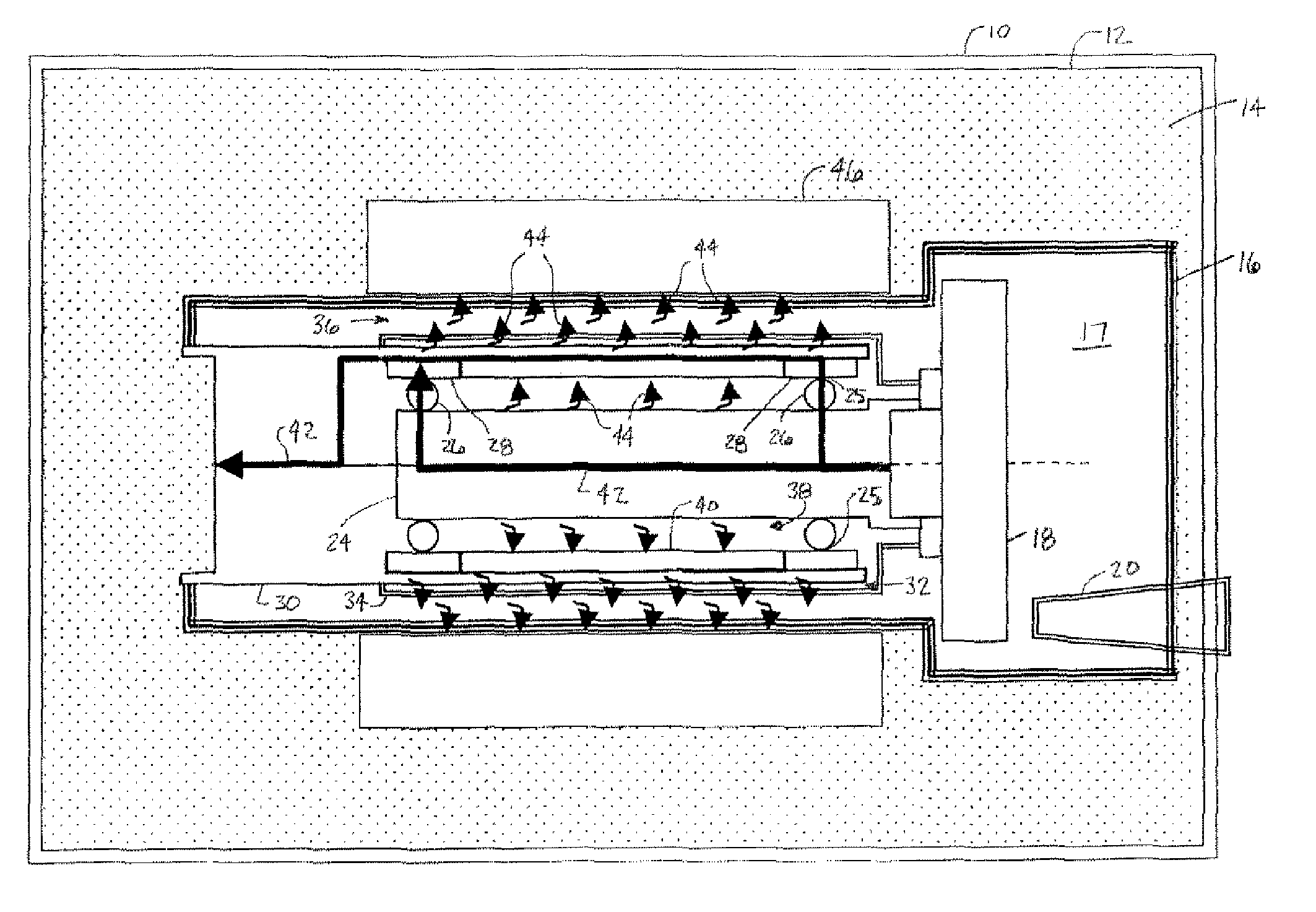 Liquid cooled bearing housing with greased lubricated rotating anode bearings for an x-ray tube