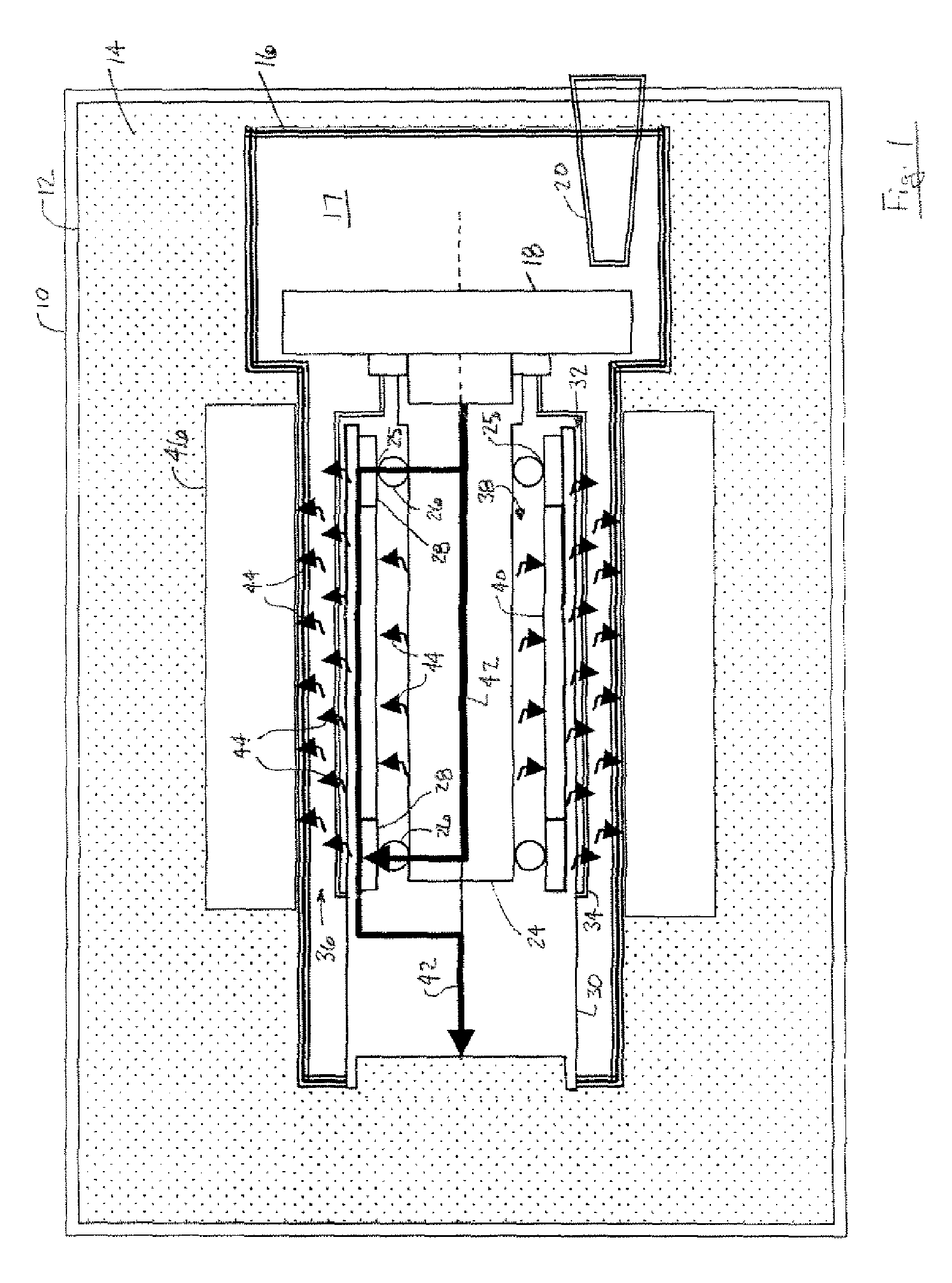 Liquid cooled bearing housing with greased lubricated rotating anode bearings for an x-ray tube