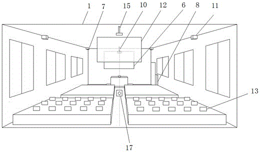 Teaching system suitable for large multimedia classroom