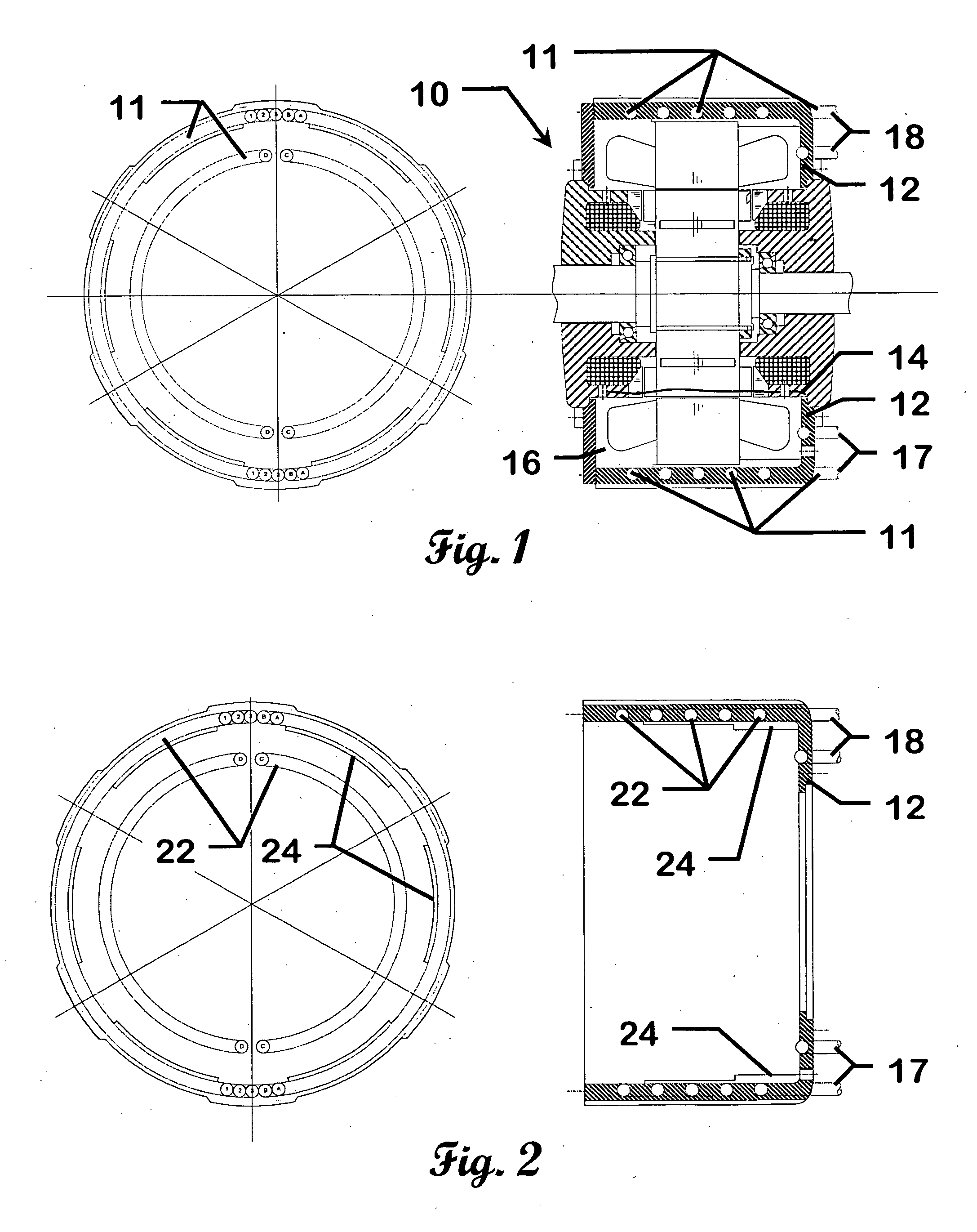 Motor frame cooling with hot liquid refrigerant and internal liquid