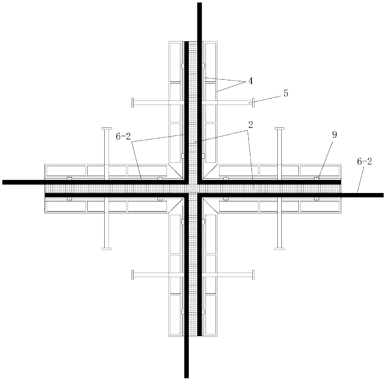 Construction method for partition seams of concrete floor