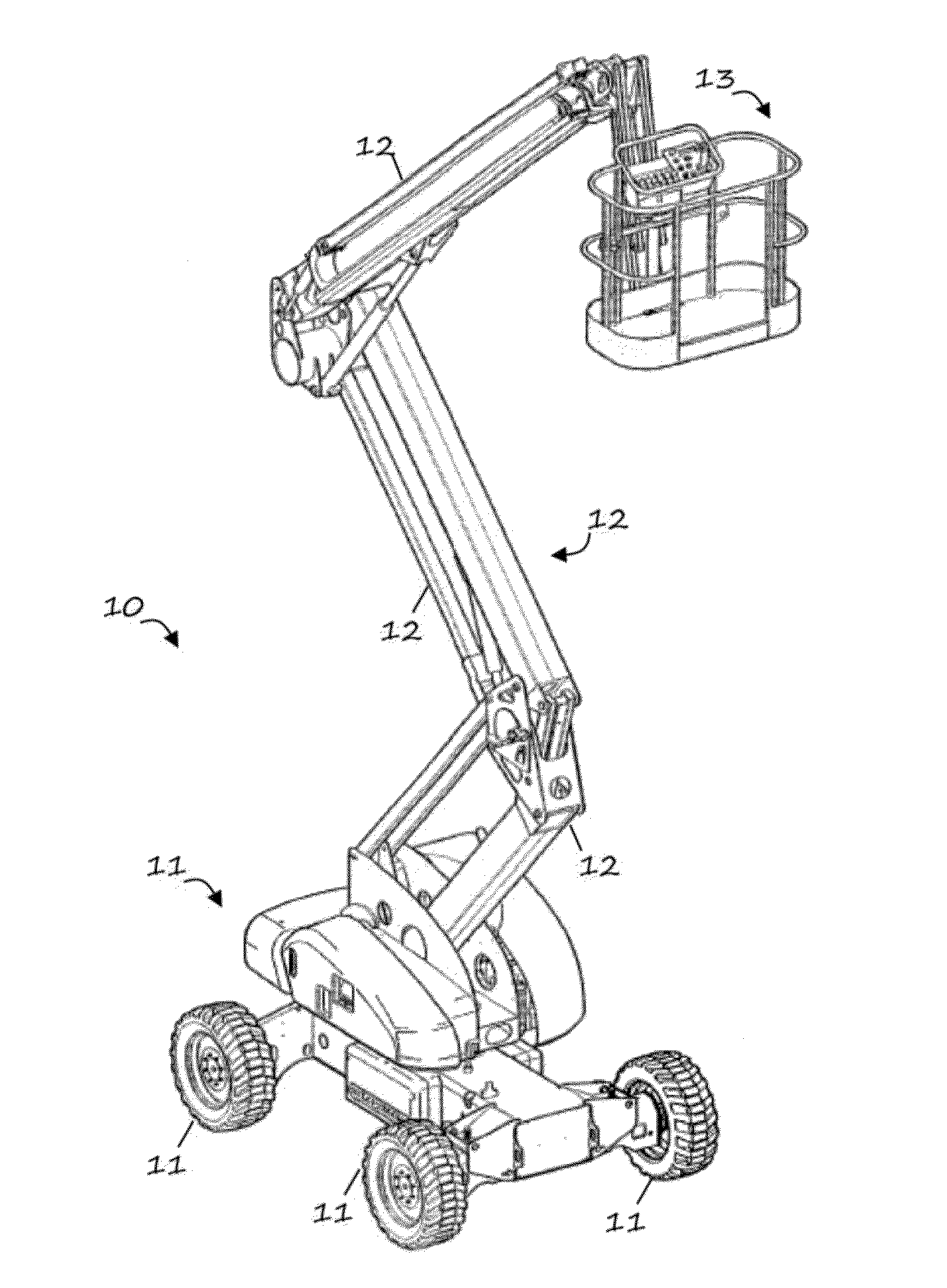 Safety device for an aerial lift, a method of operation thereof, an aerial lift having the safety device, a kit of parts and a method of installation thereof for providing the safety device in an aerial lift