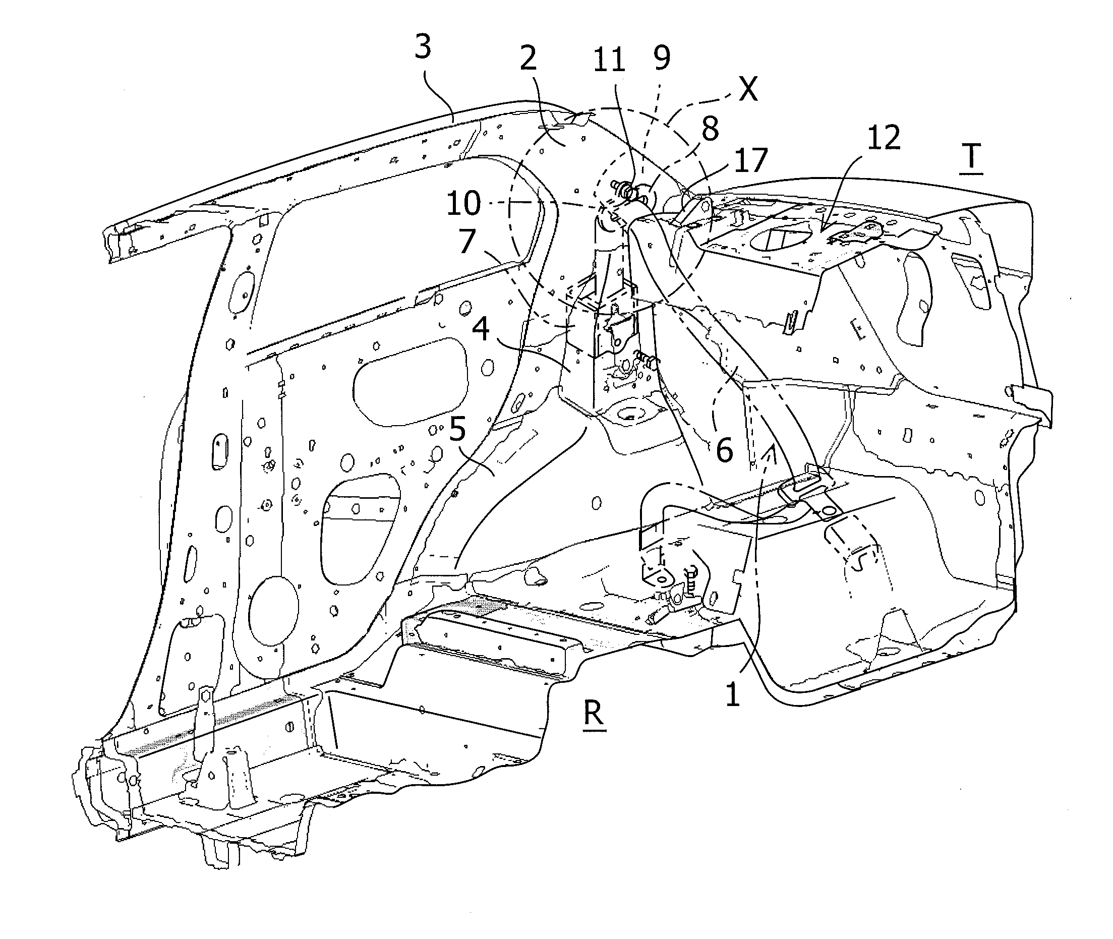 Vehicle partition side member structure