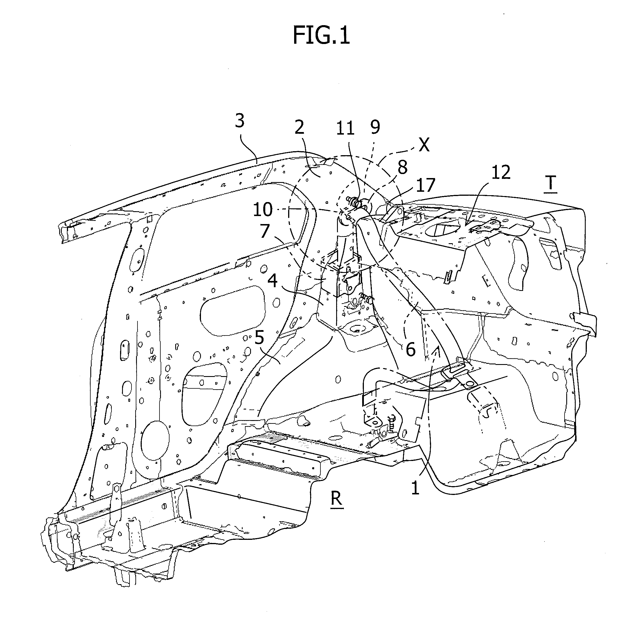 Vehicle partition side member structure