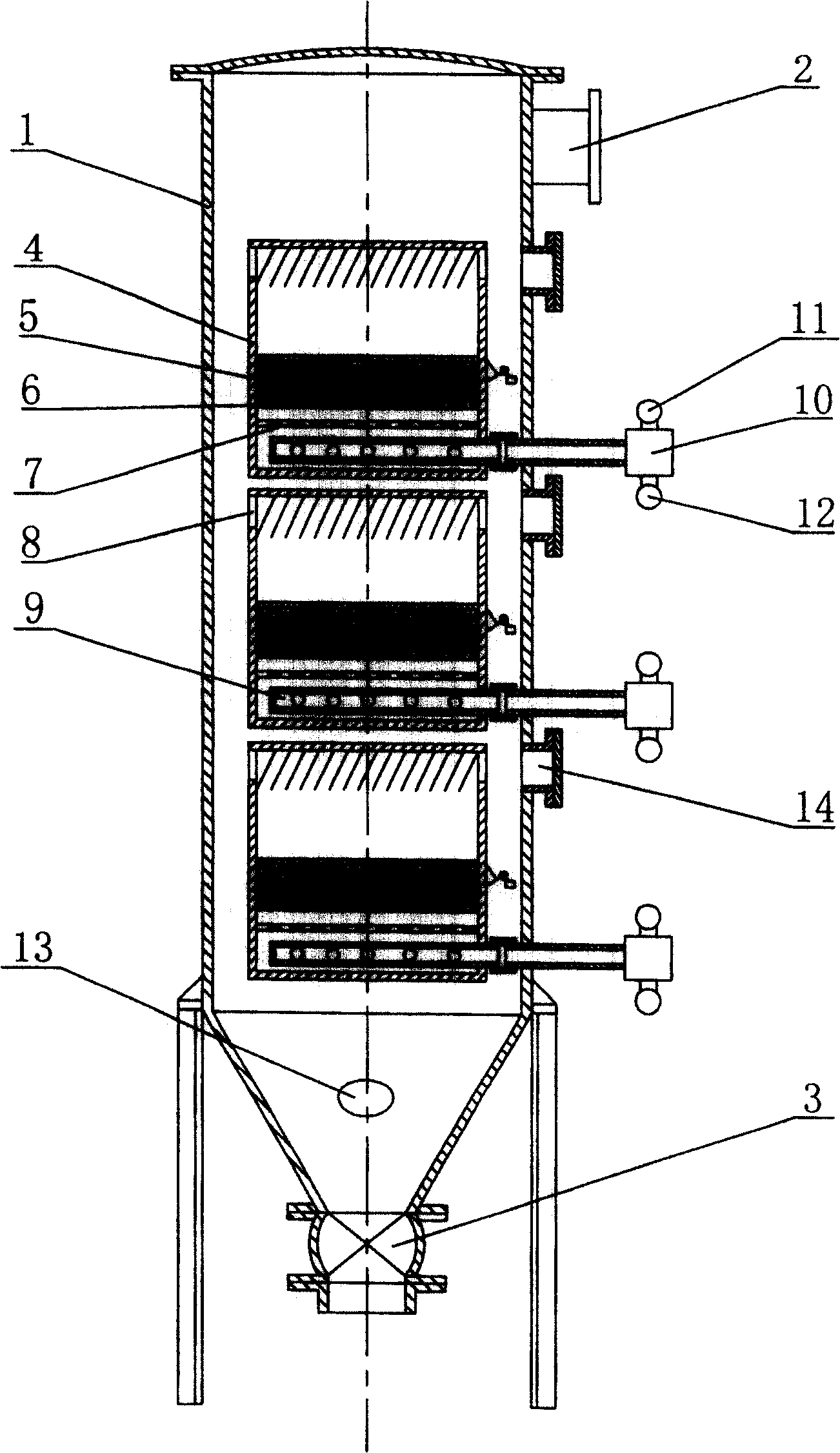 Granular-layer dust precipitator