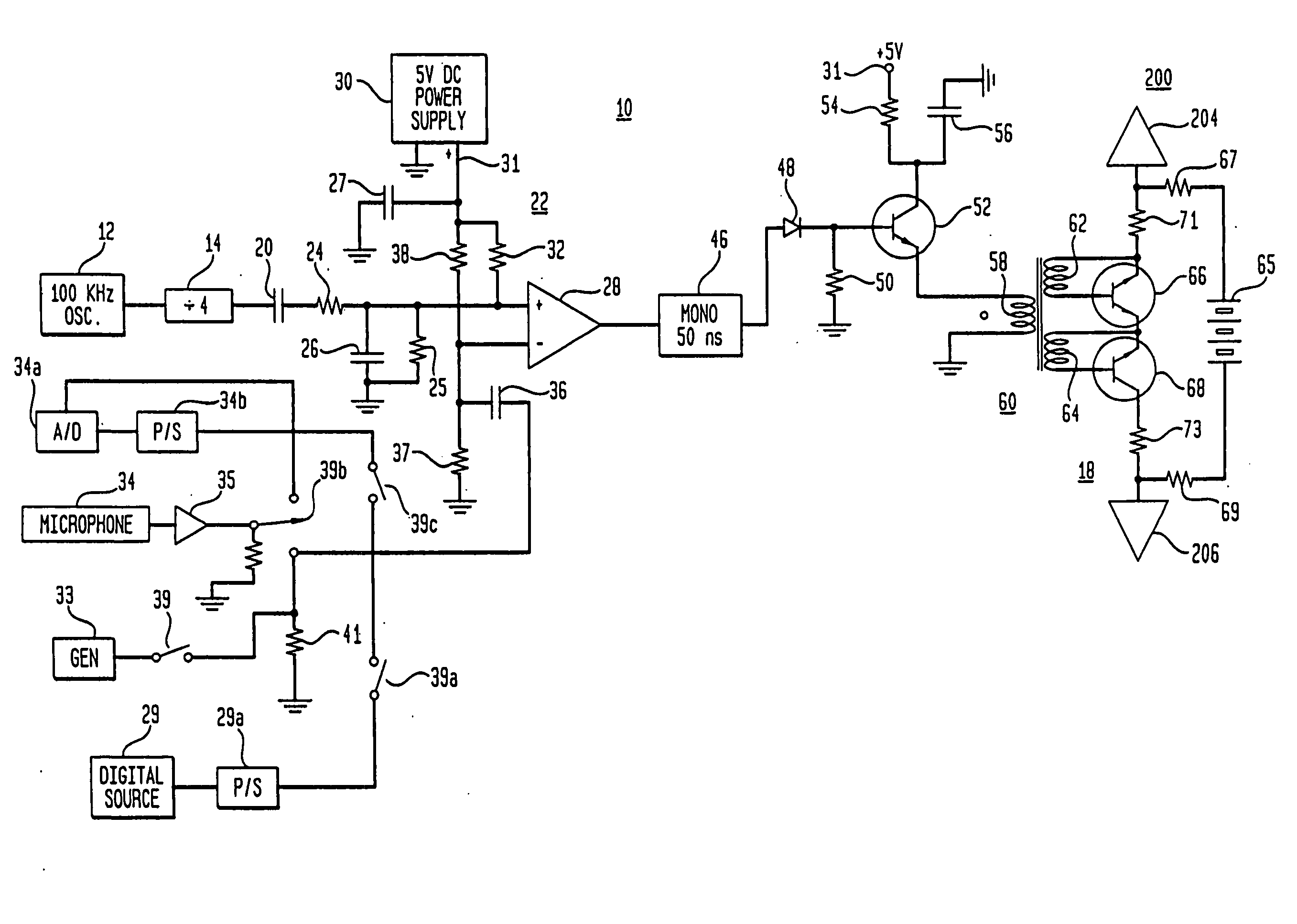 Time domain radio transmission system