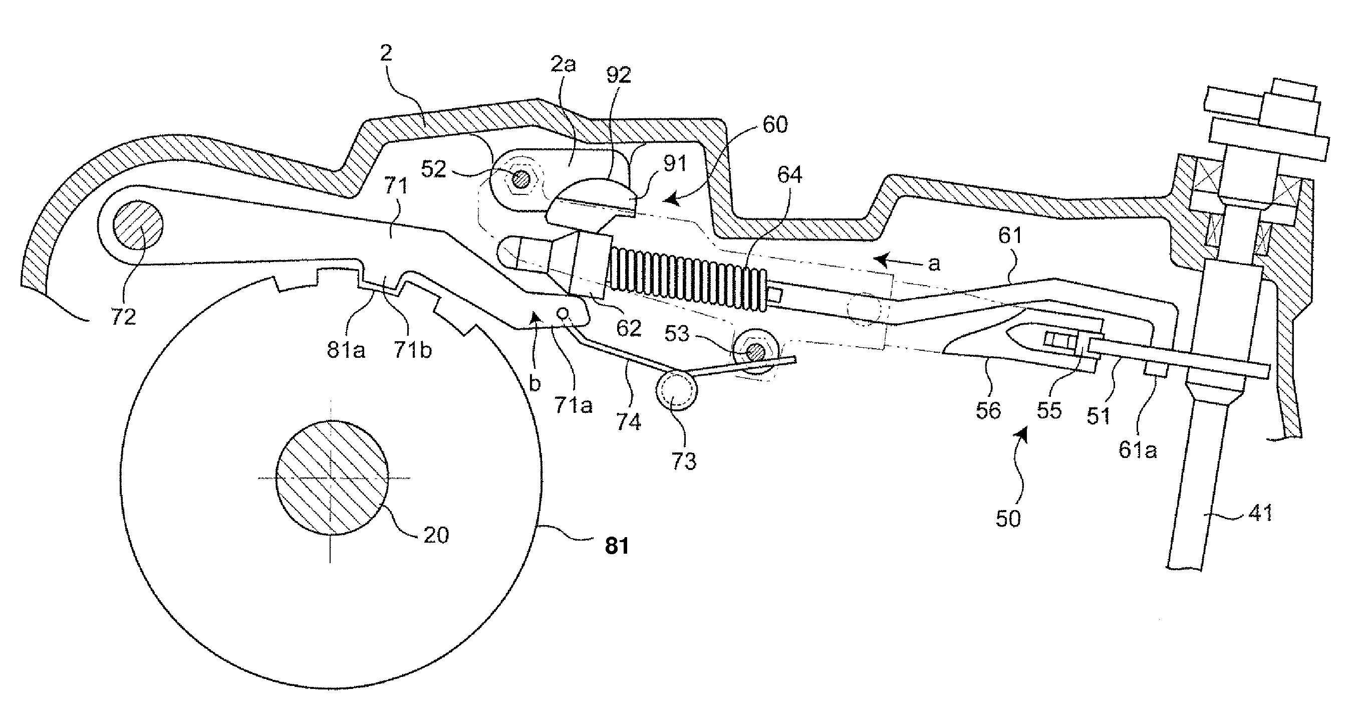 Parking device of transmission