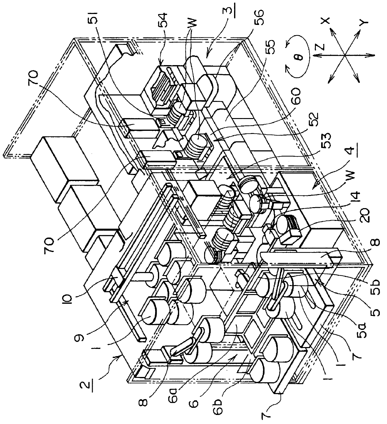 Substrate transporting and processing system