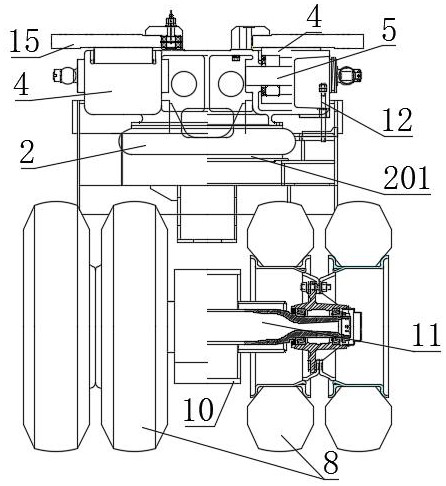 Air bag type floating loading mechanism