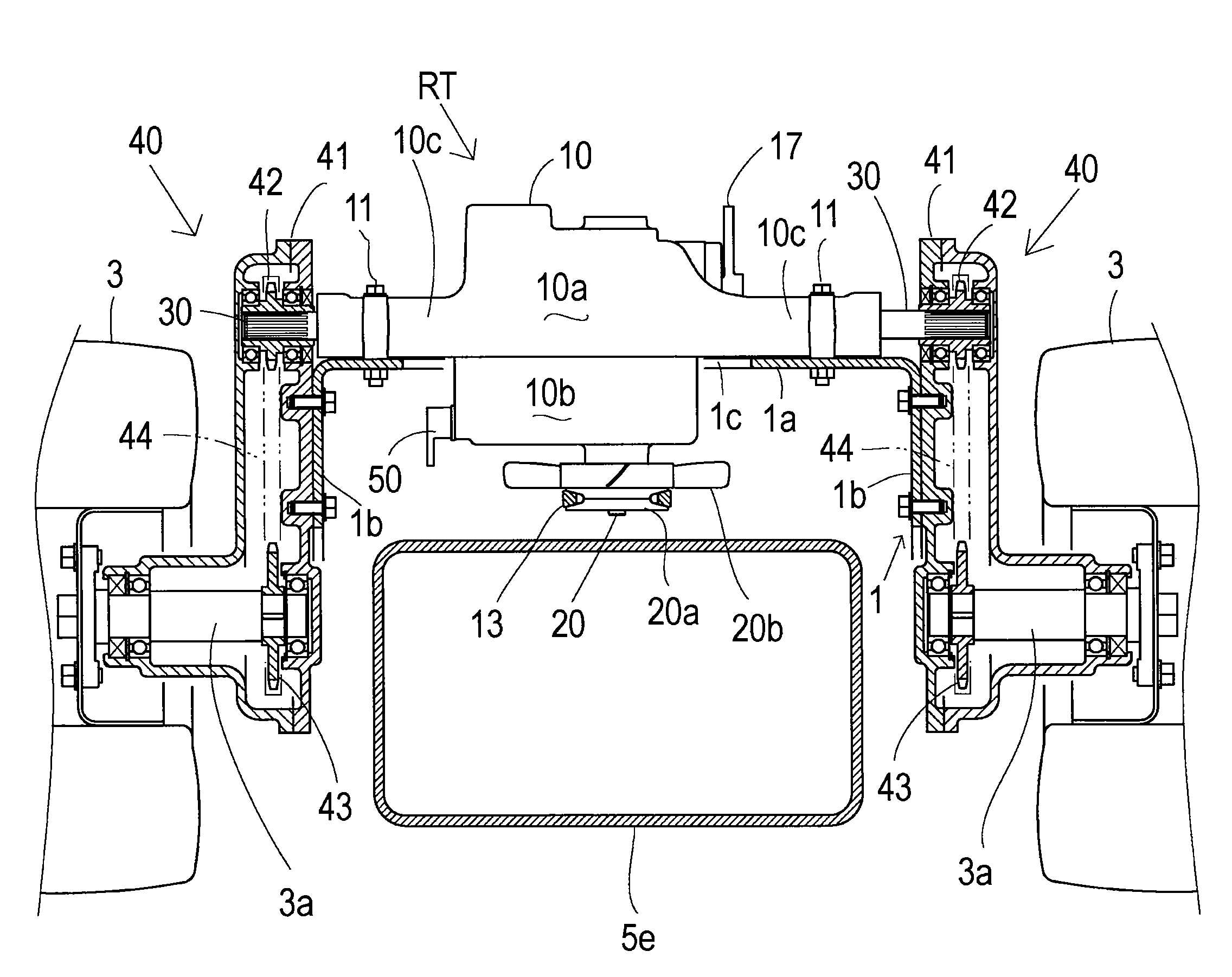 Transaxle for lawn tractor