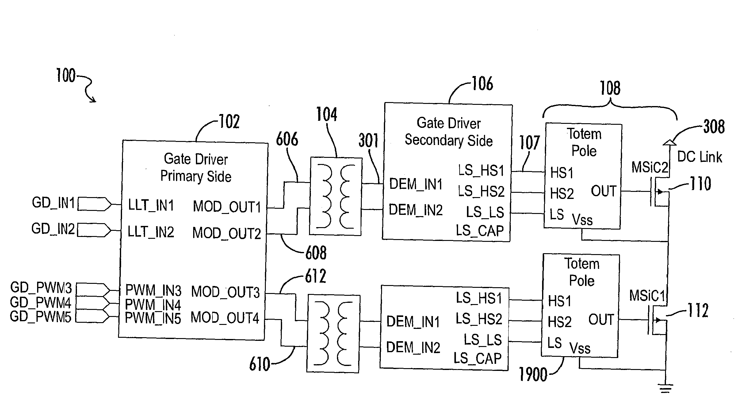 High temperature half bridge gate driver