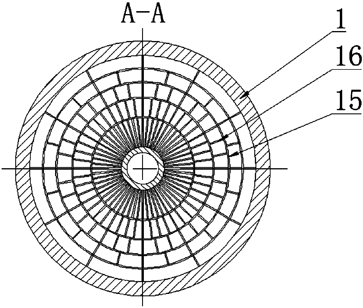 Multi-layer net shaped staggered rib plate type hydrogen storage reaction device