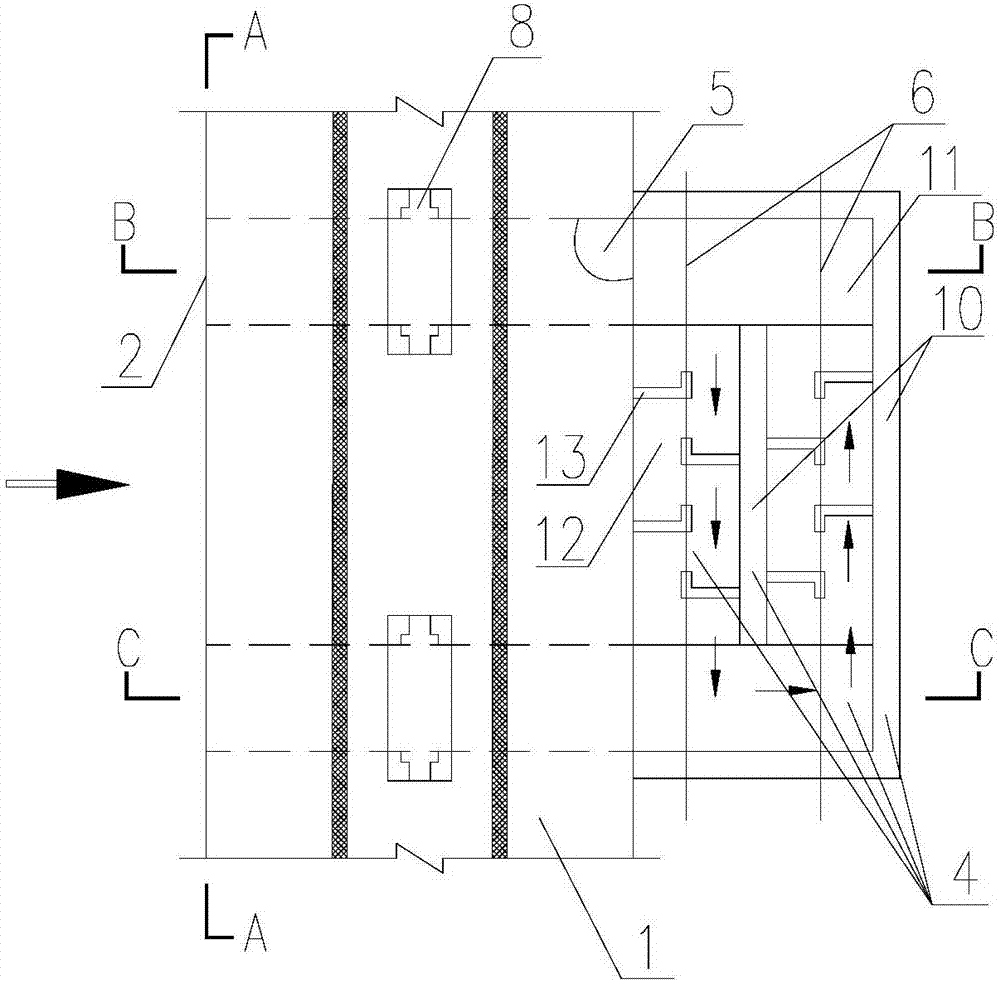 Composite fish-way system for narrow river valley topography dam