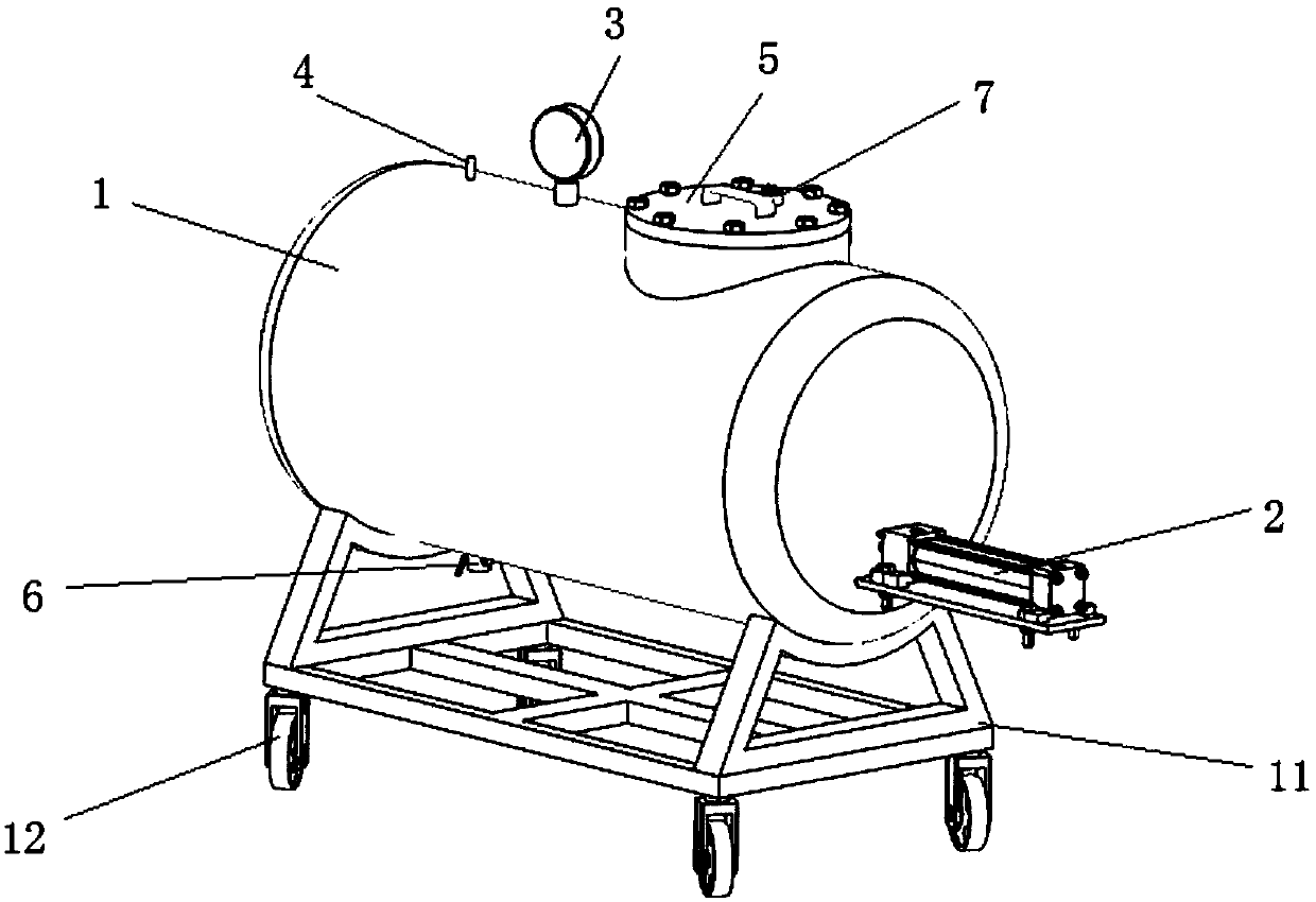 Surface drag reduction simulation testing device for underwater vehicle under deep-sea high-pressure environment