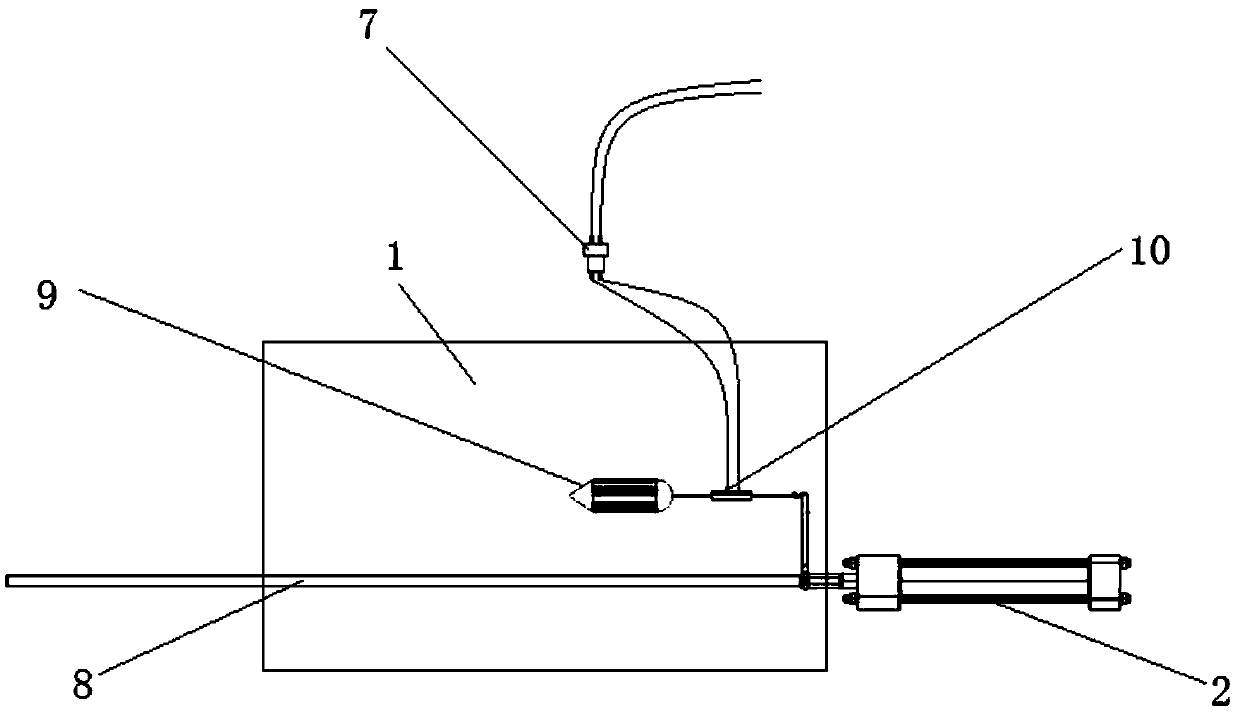 Surface drag reduction simulation testing device for underwater vehicle under deep-sea high-pressure environment