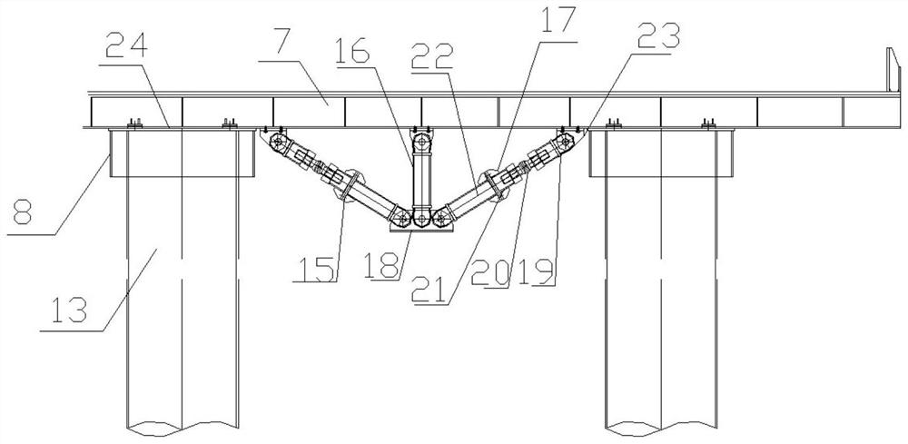 Offshore bridge erecting machine and construction method thereof