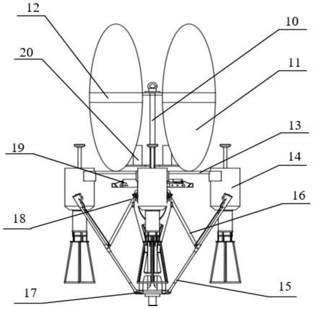 Mother bomb deployment and bullet separation device and system for deep-sea turbulence observation