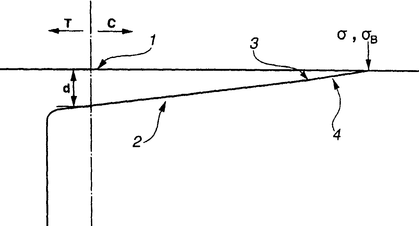 Chemically reinforced glass and method for production thereof