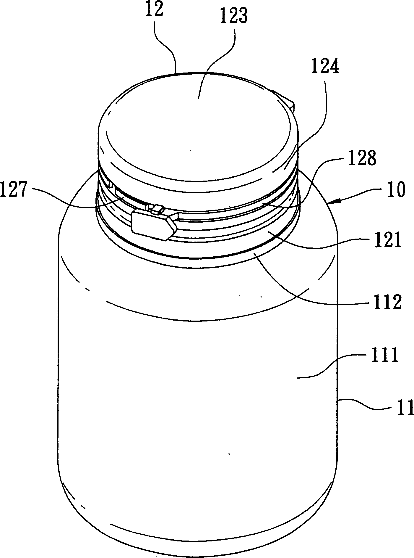 Non-circular container possessing safety annular band