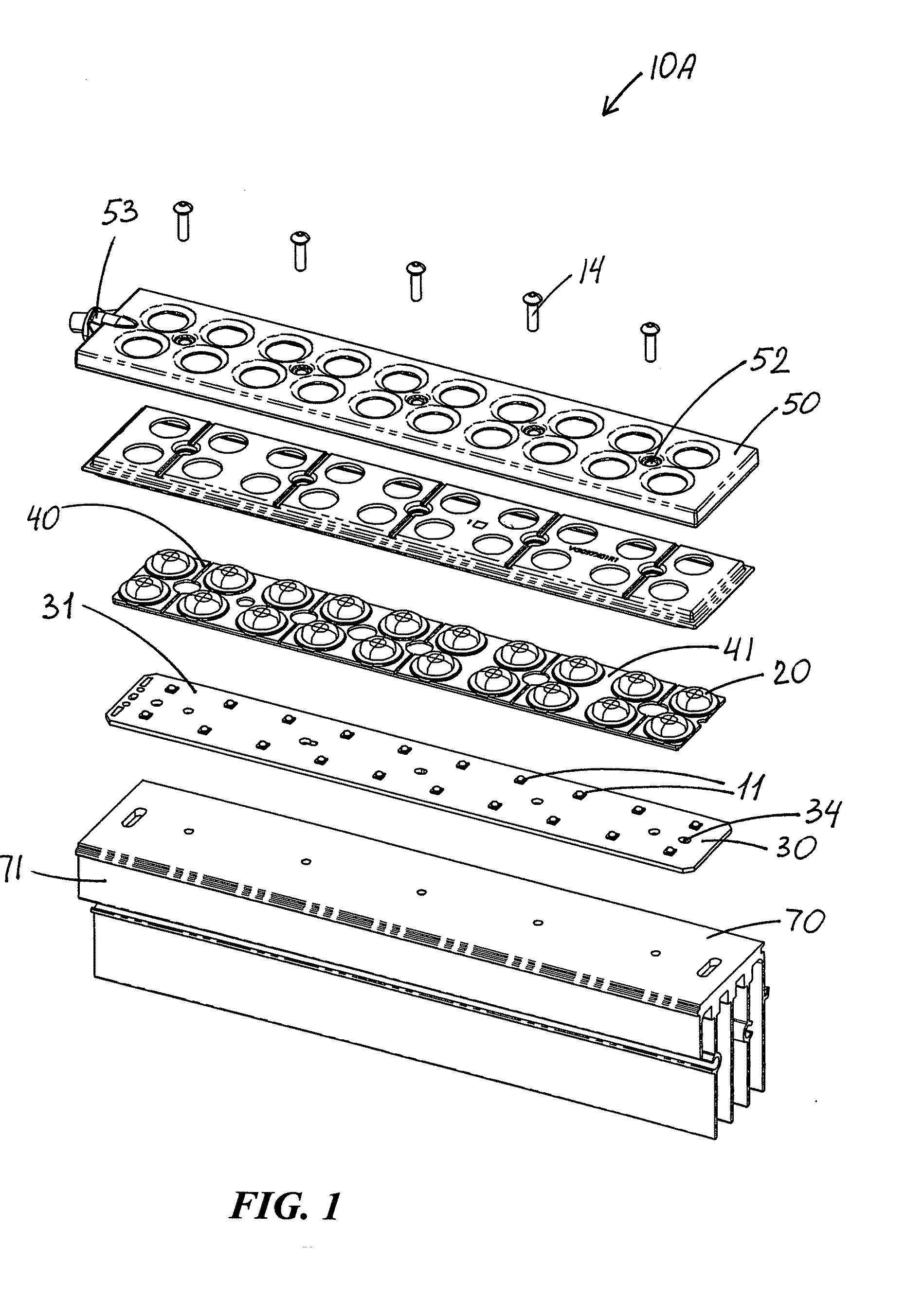 LED apparatus and method for accurate lens alignment