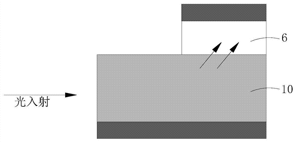 Front-end input waveguide structure of a directionally coupled optical waveguide detector