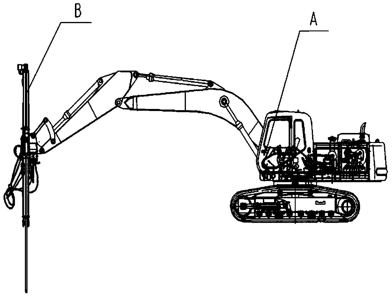 Hydraulic rock drilling machine