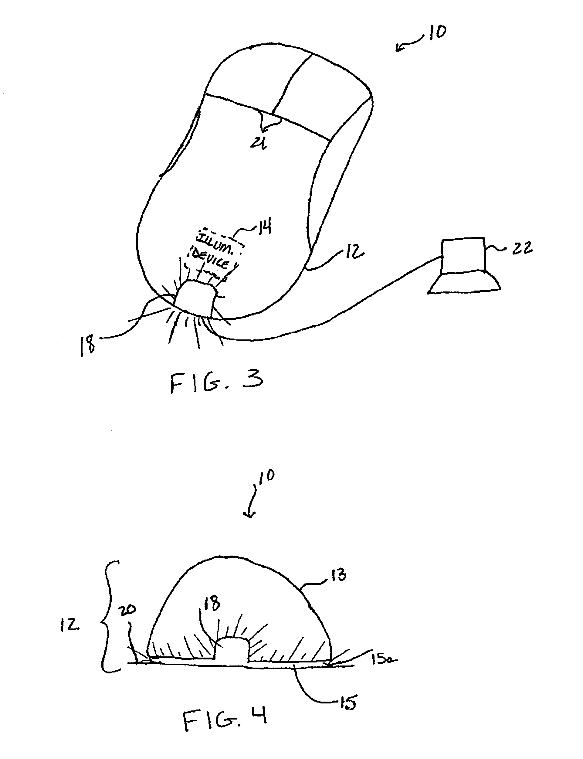 User notification system with an illuminated computer input device