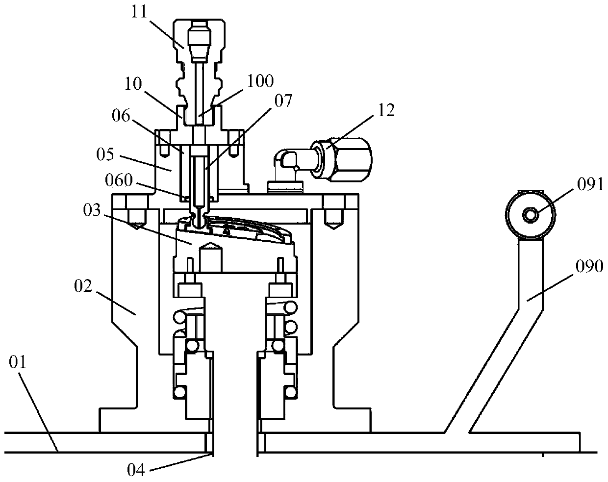 Plunger pump motion abrasion and leakage measuring testbed capable of exerting centrifugal force