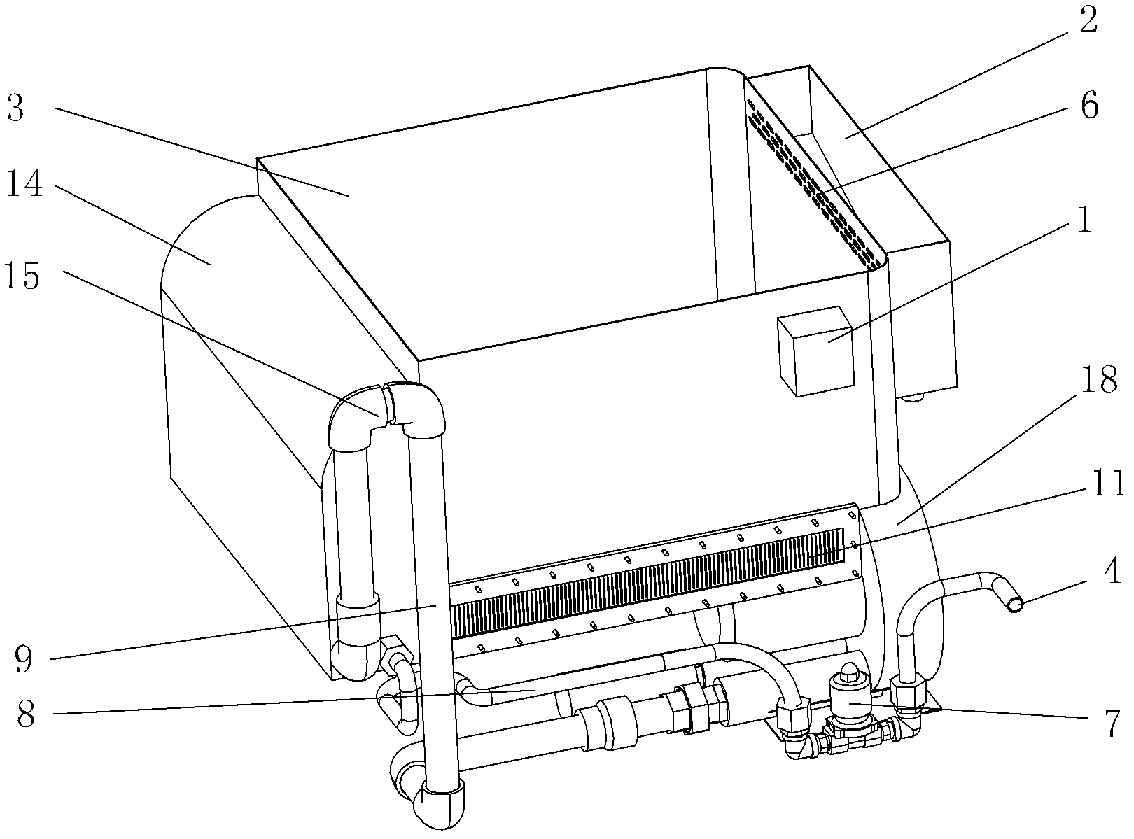 Longitudinal whirlwind food purifier