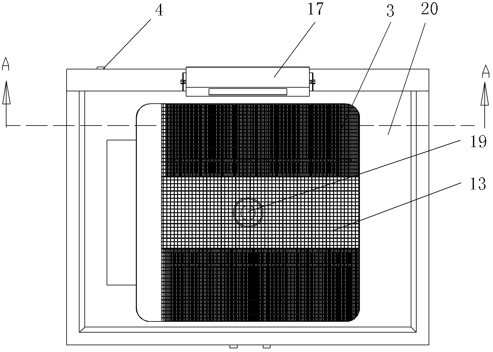 Longitudinal whirlwind food purifier