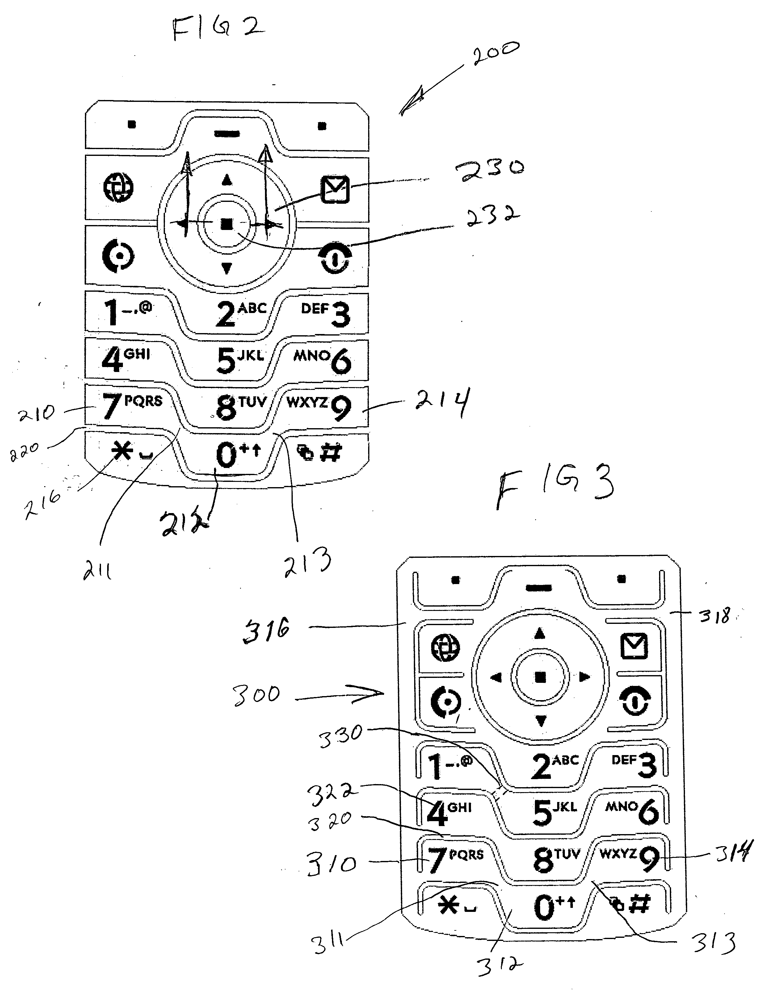 Thin keypad assemblies and components for electronics devices and methods