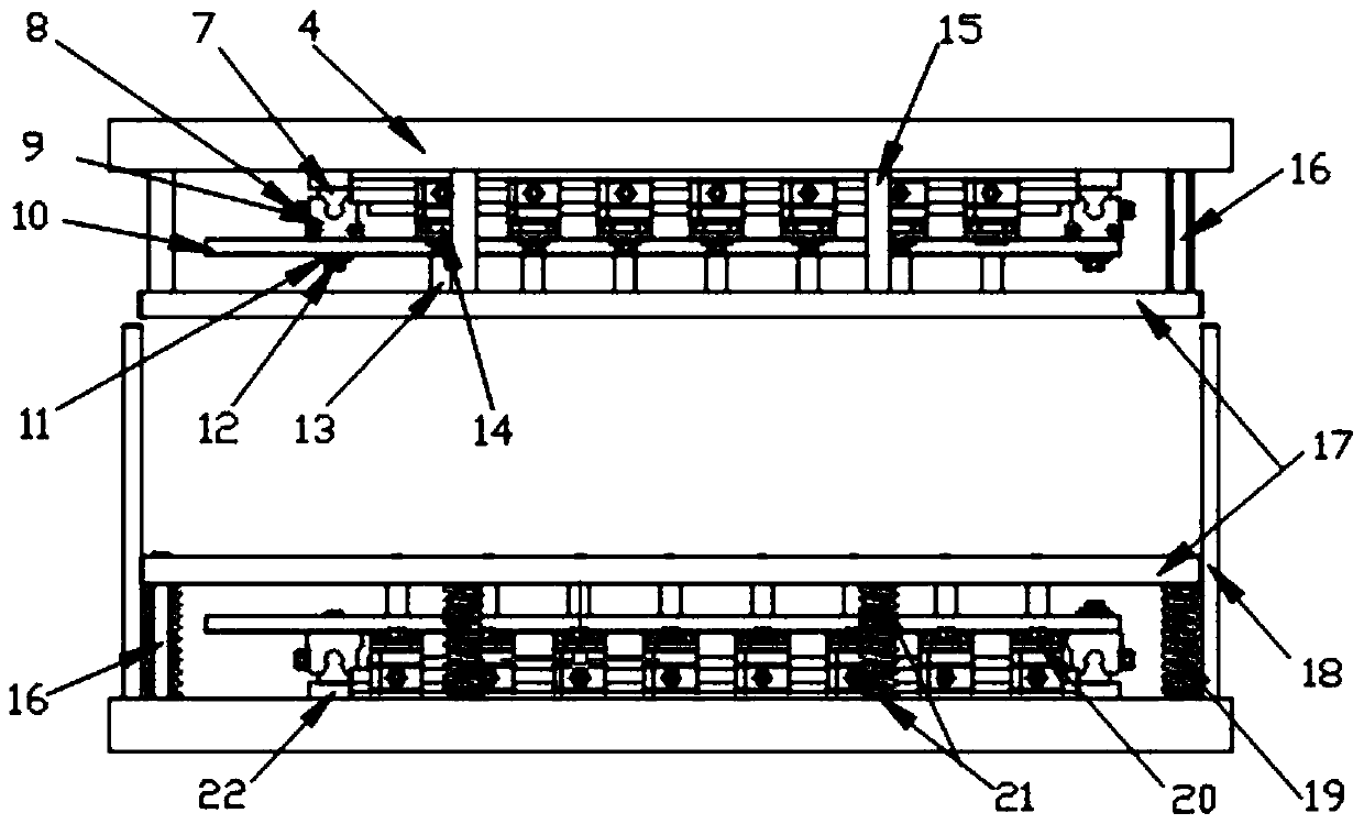 Flexible device for punching forming of egg-box-shaped structures