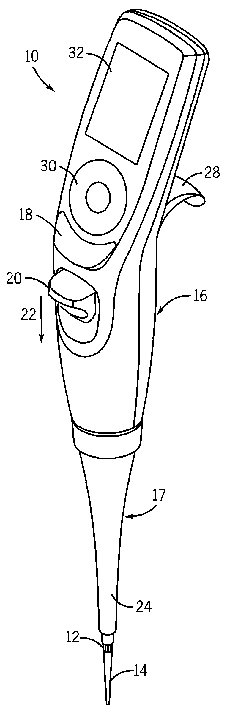 Electronic pipettor assembly