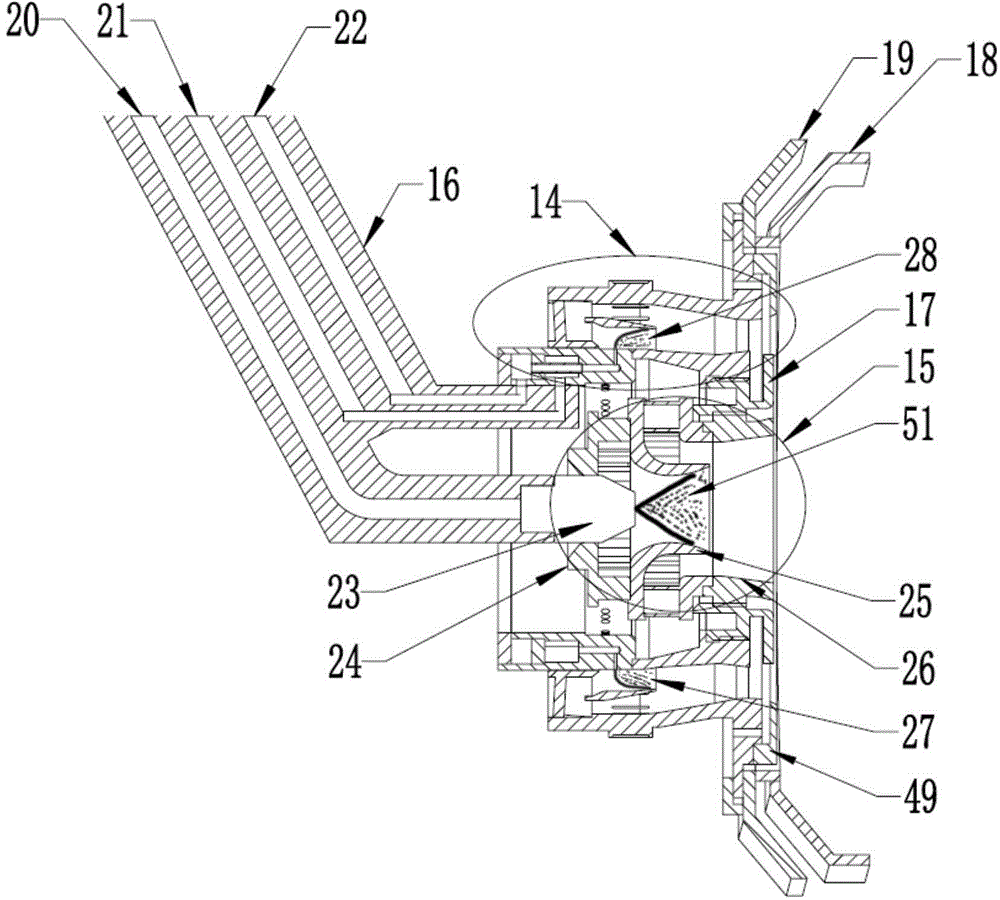 Lean oil premixing and pre-evaporating combustion chamber head structure with cyclone/pre-film plate integrated primary combustion stage