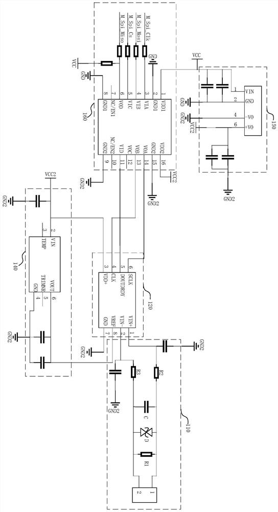 Current testing device, current testing method and electronic equipment