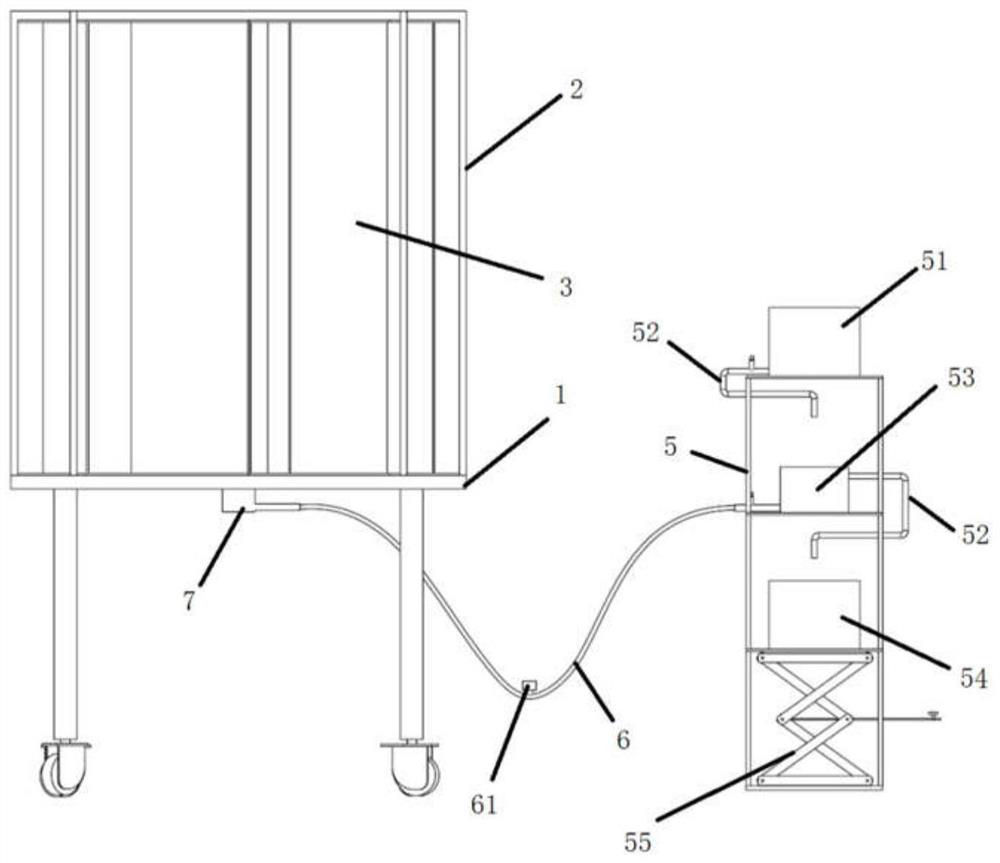 Thermally-driven fire whirlwind simulation experiment device