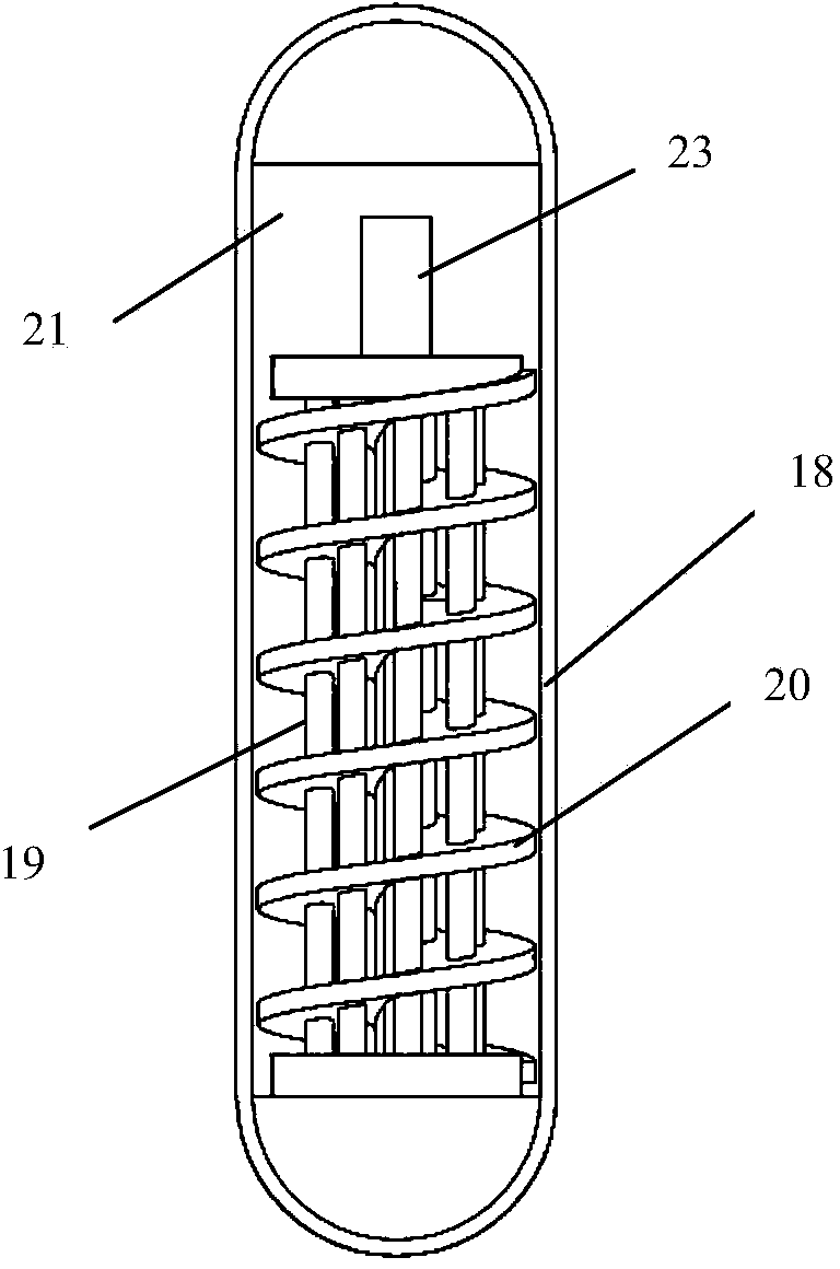 Intermittent spiral cross-flow membrane filtering device and method thereof