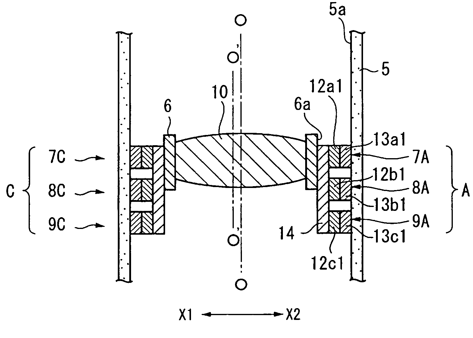 Optical lens adjusting device and adjusting method thereof