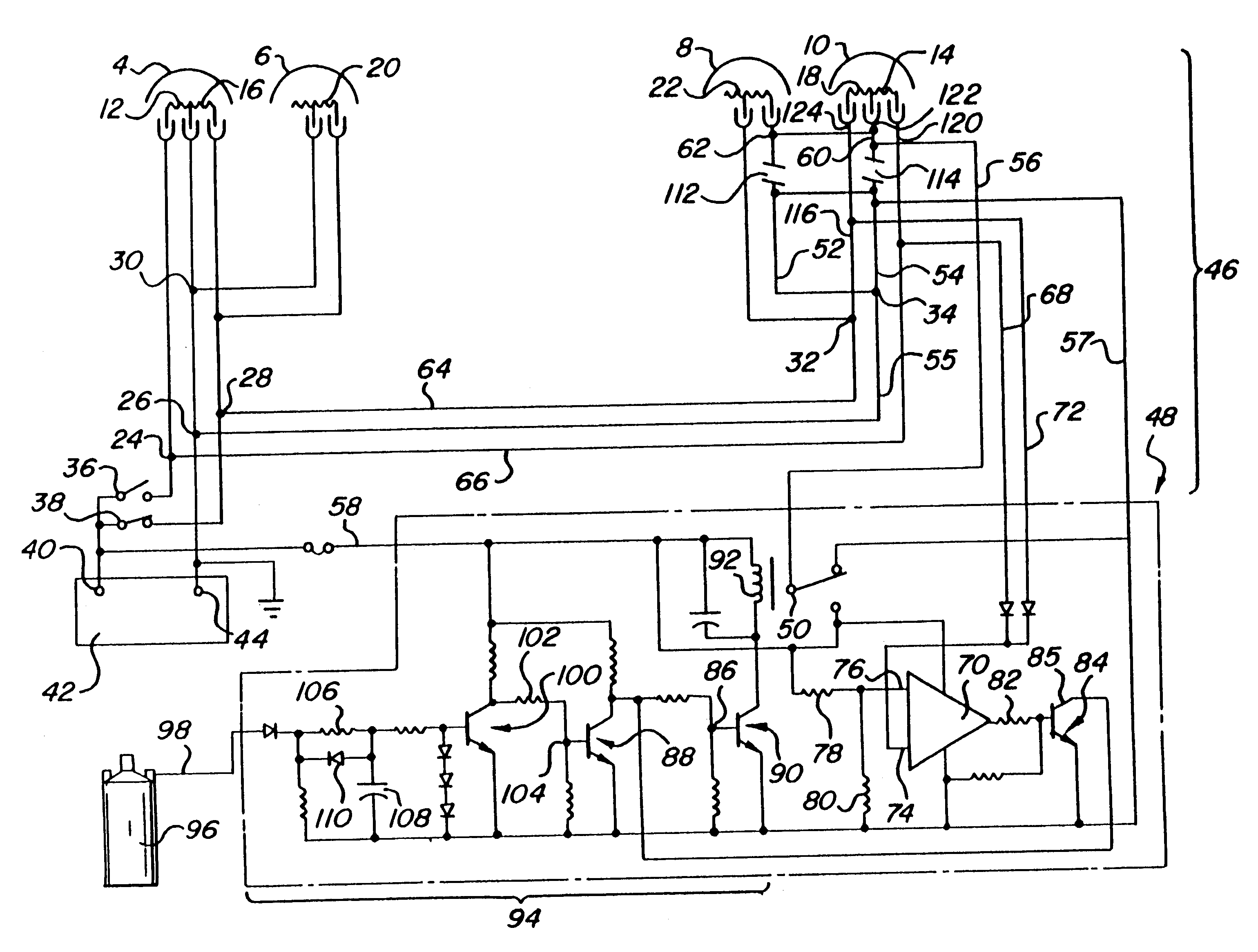 Electrical system for vehicle daytime running lights