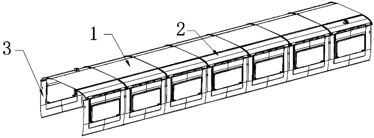 Lightweight composite material train interior trim part with high-strength coatings