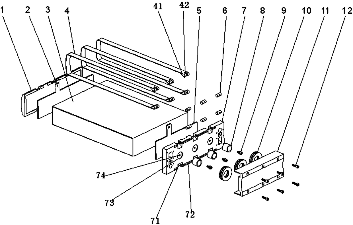 A proton exchange membrane fuel cell stack steel belt fastening device