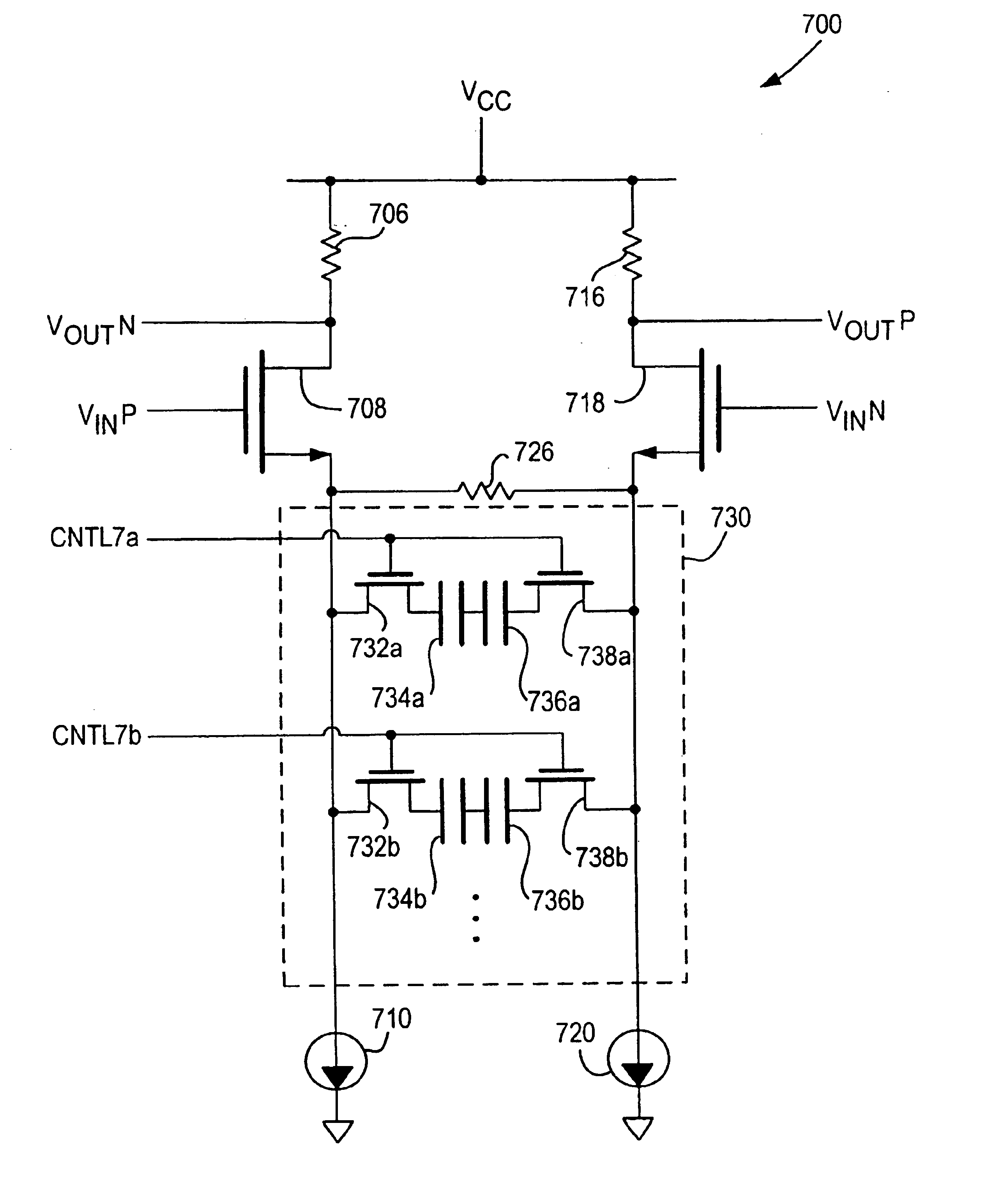 Programmable differential capacitors for equalization circuits