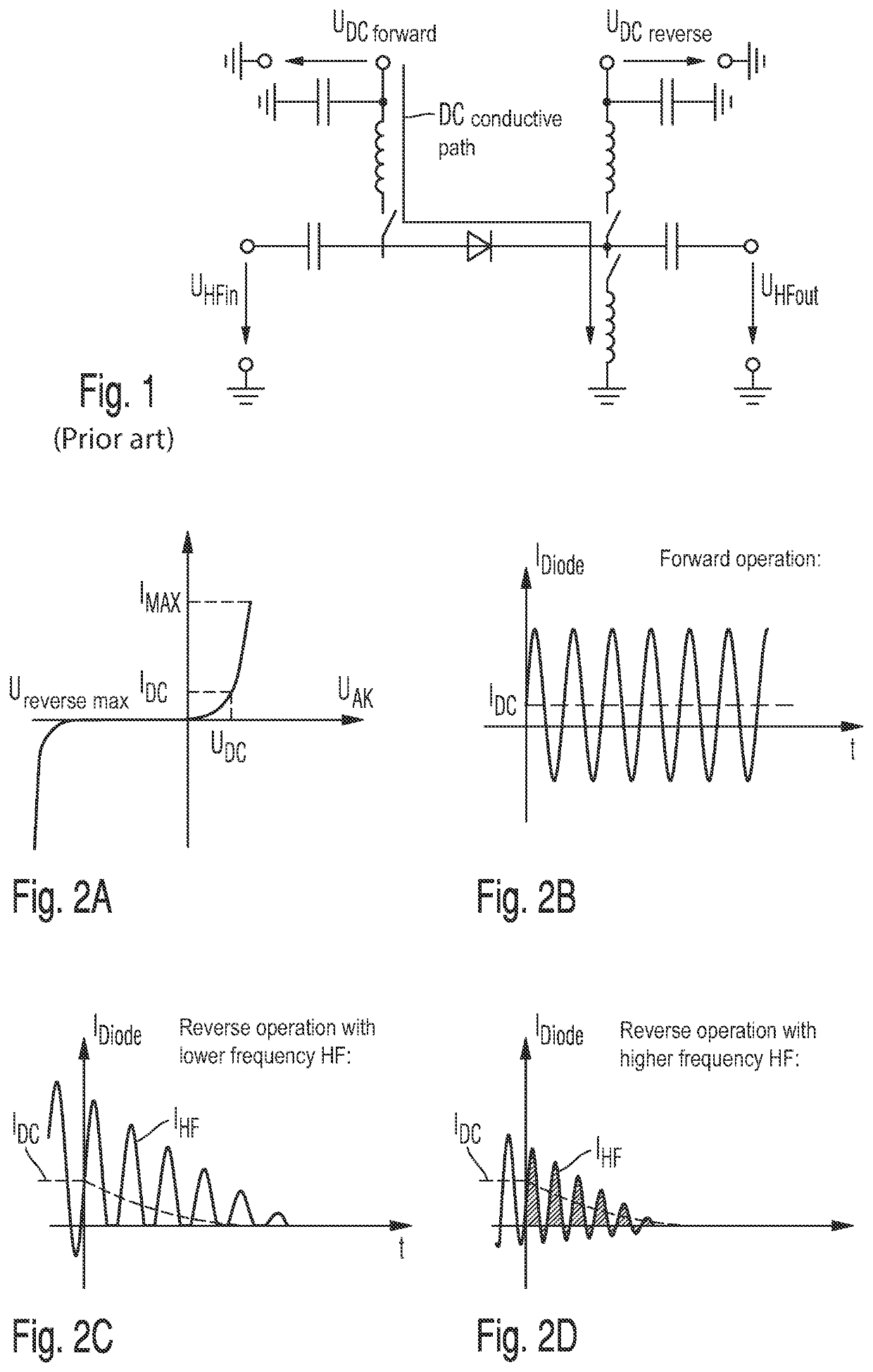 Circuit for switching an AC voltage