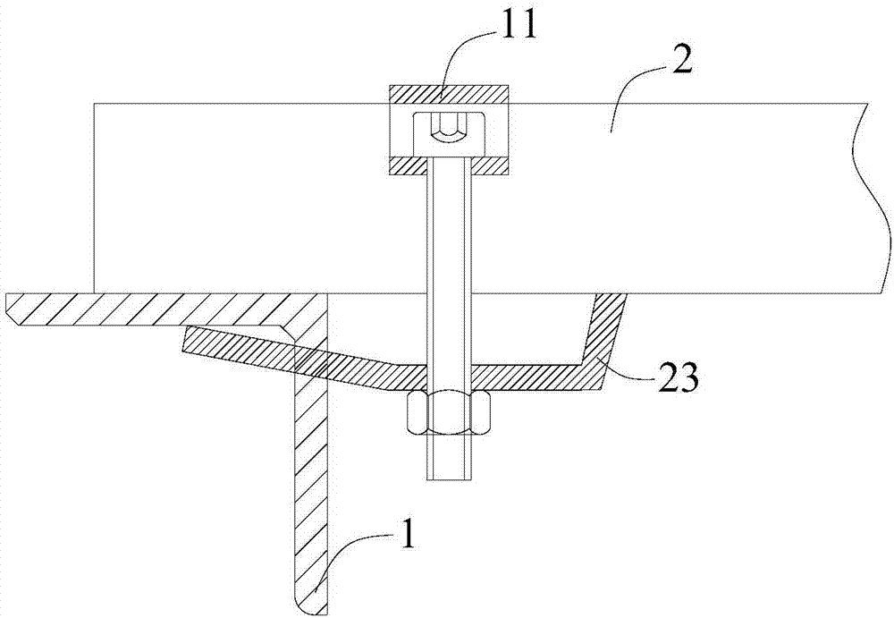Grating mounting device and grating mounting structure